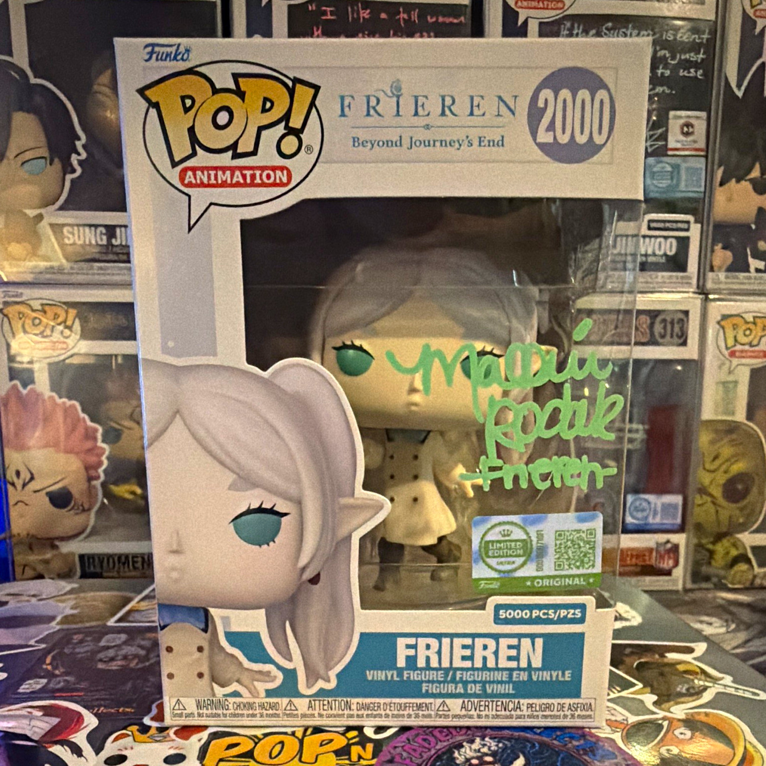 Funko Pop Frieren - Frieren #2000 LE 6000 PCS, Autographed & JSA Authenticated