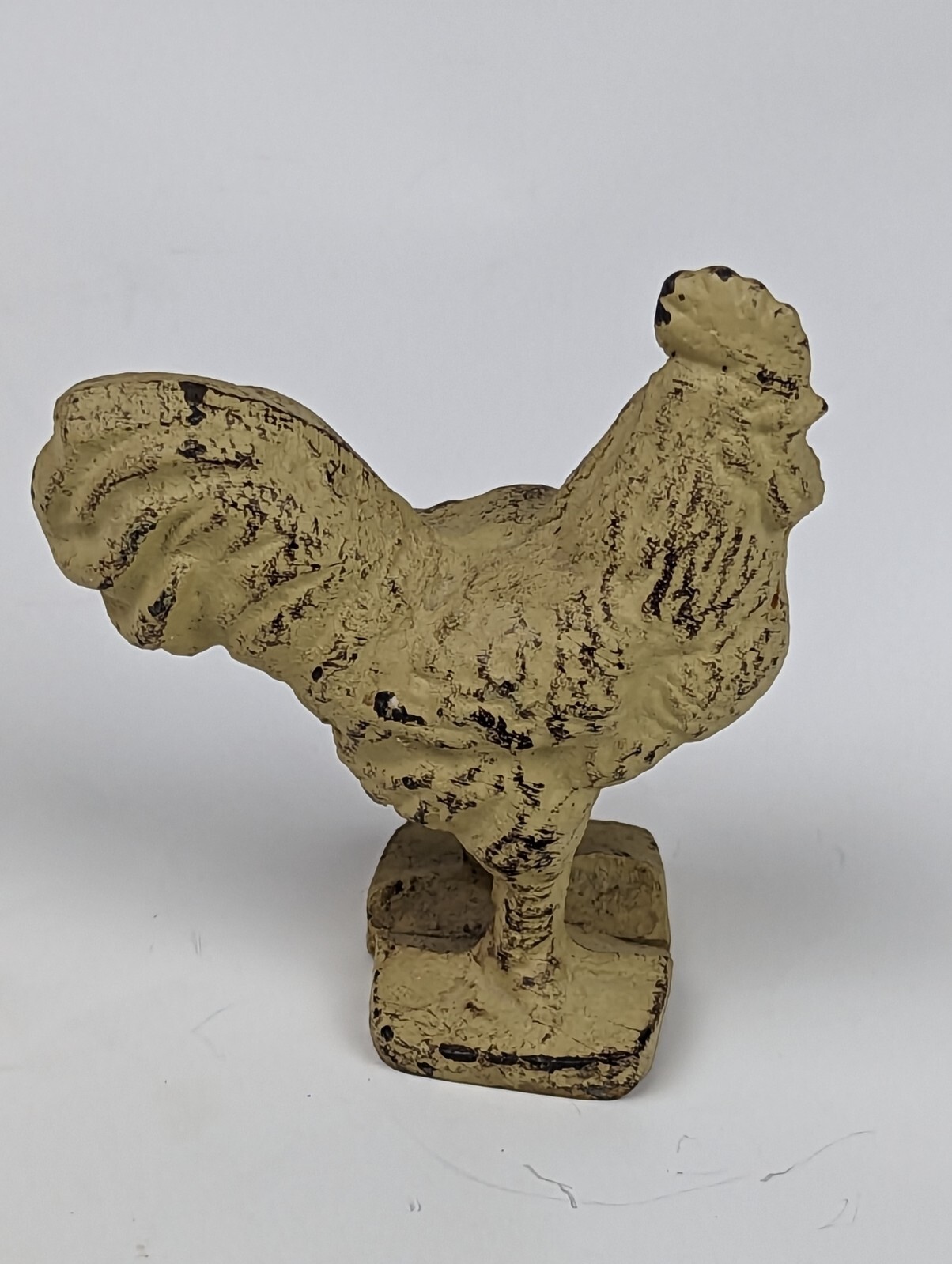 Vintage Cast Iron Rooster Figurine Paperweight 3 \