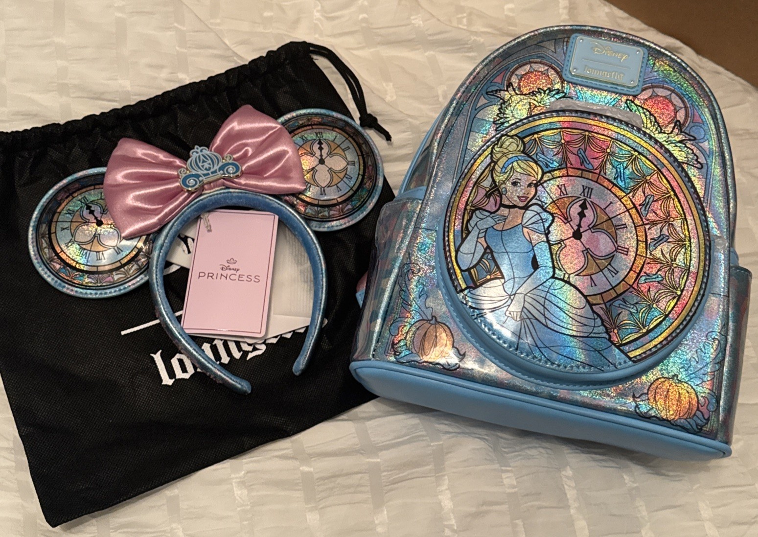 LF Disney Princess Stained Glass Collection Cinderella BAG & EARS