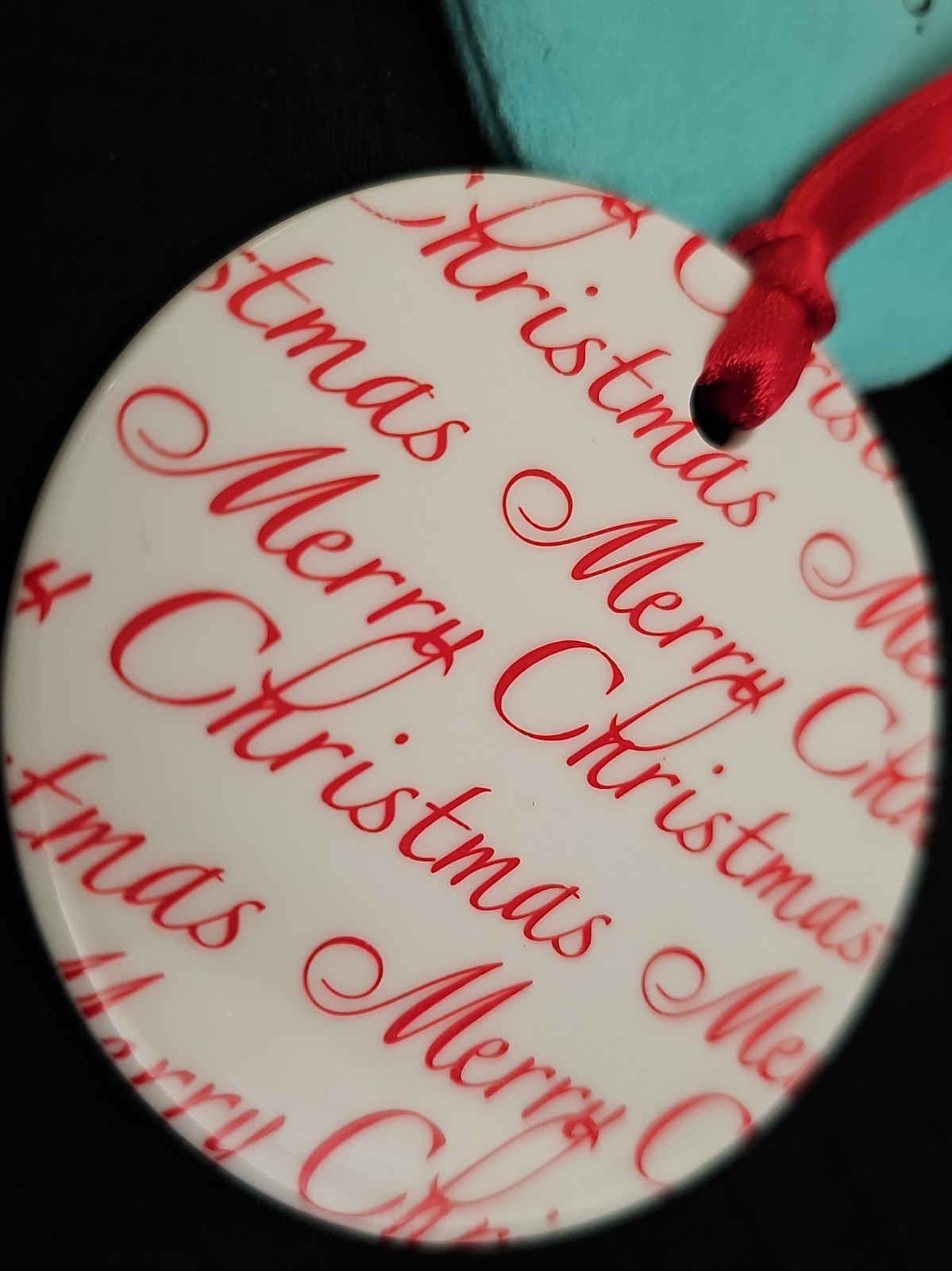 Vintage Tiffany Porcelain Christmas Ornament \
