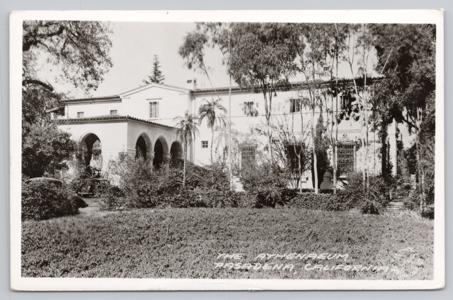 Vintage Real Photo Postcard The Athenaeum Pasadena California RPPC