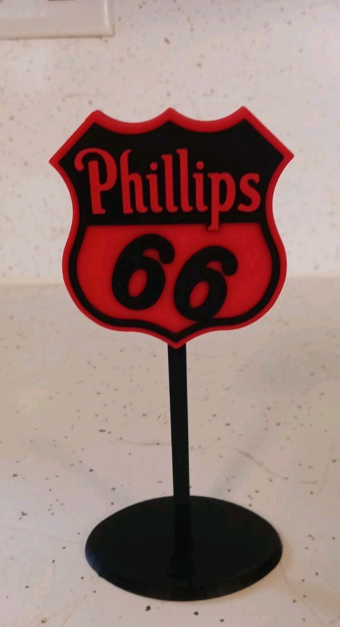 Phillips 66 (1955-Logo) Miniature Sign Display Diorama. 6