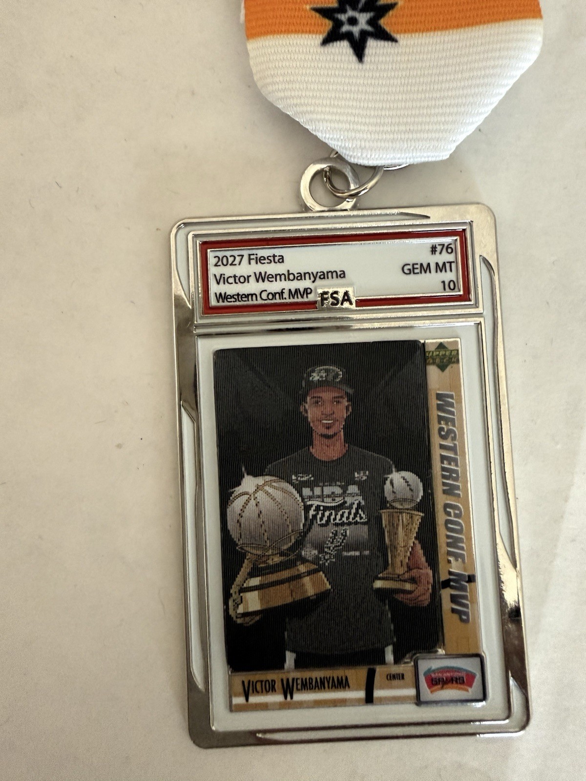 2027 Fiesta Medal Upper Deck Victor Wembanyama Spurs Western Conf. MVP #76