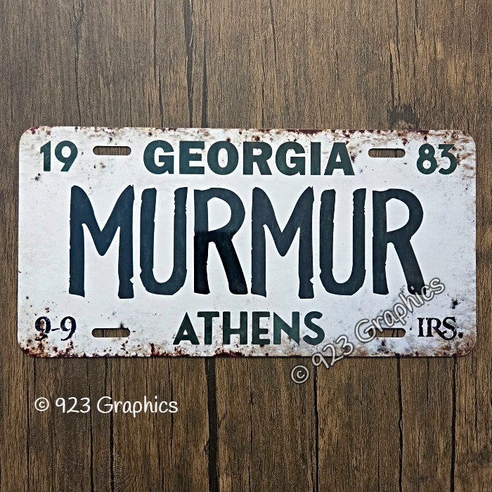 Athens Georgia License Plate Murmur 1983 alternative rock music indie folk punk