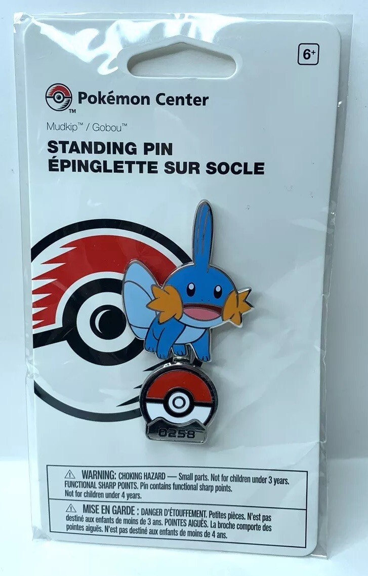 Pokemon Center Mudkip Standing Pin No. 0258 Pokemon Center Mudkip Standing Pin No. 0258