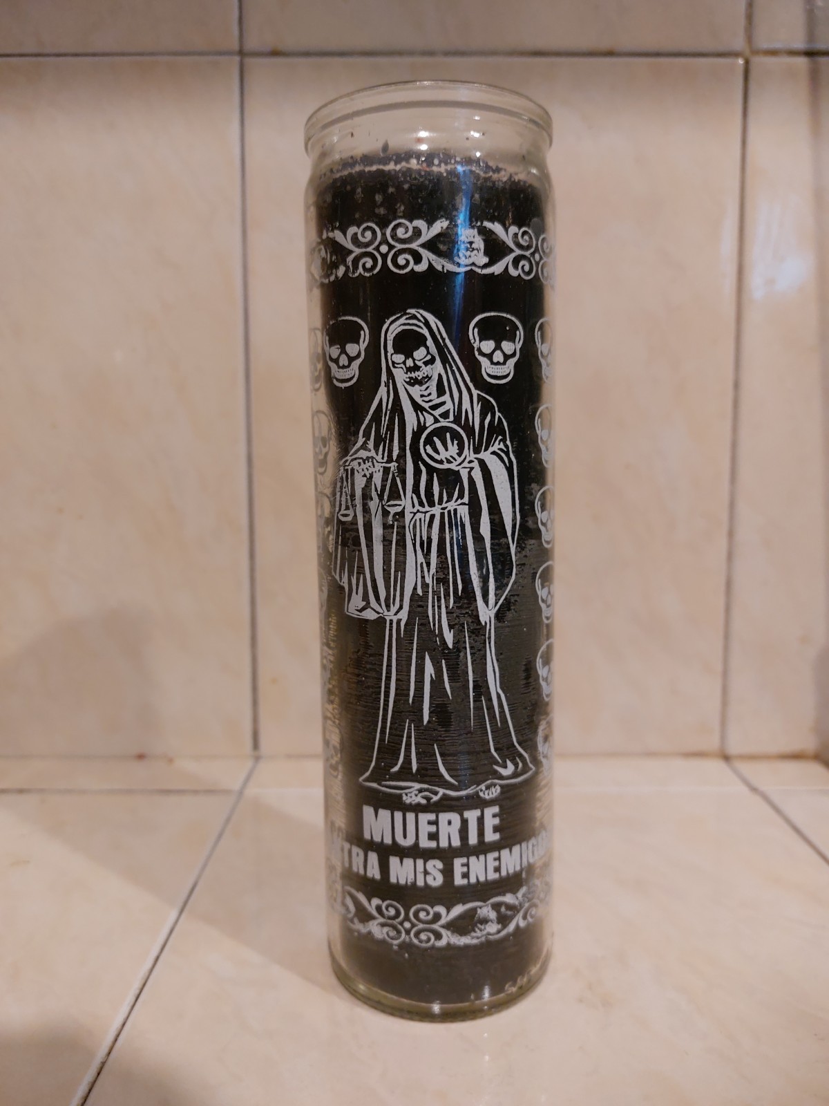 Santa Muerte Negra Veladora Black Holy Death Candle Holy Death Santa Muerte Negra Veladora Black Holy Death Candle Holy Death