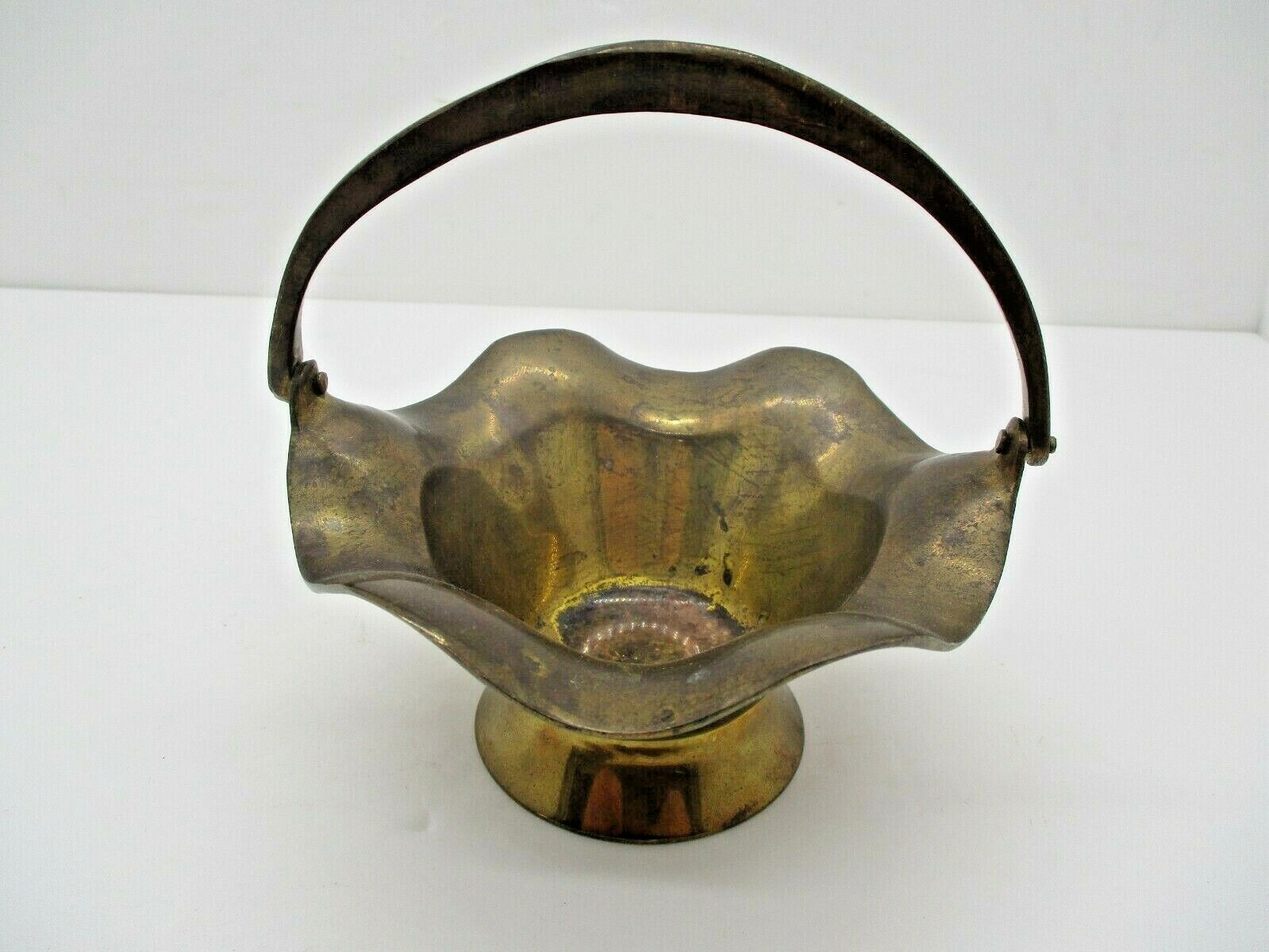 Small Brass Basket Vintage