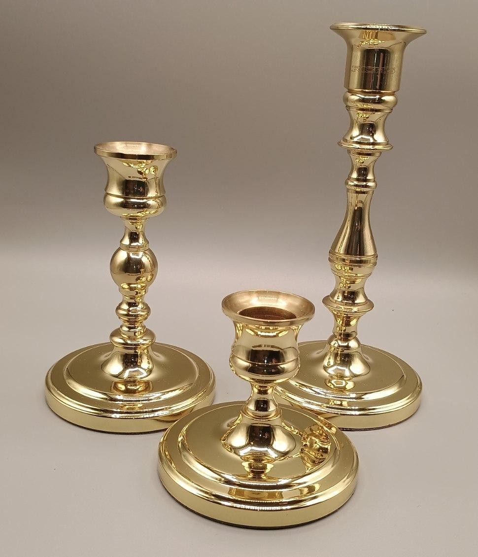 VTG Baldwin Solid Brass Candlestick Holders 7\