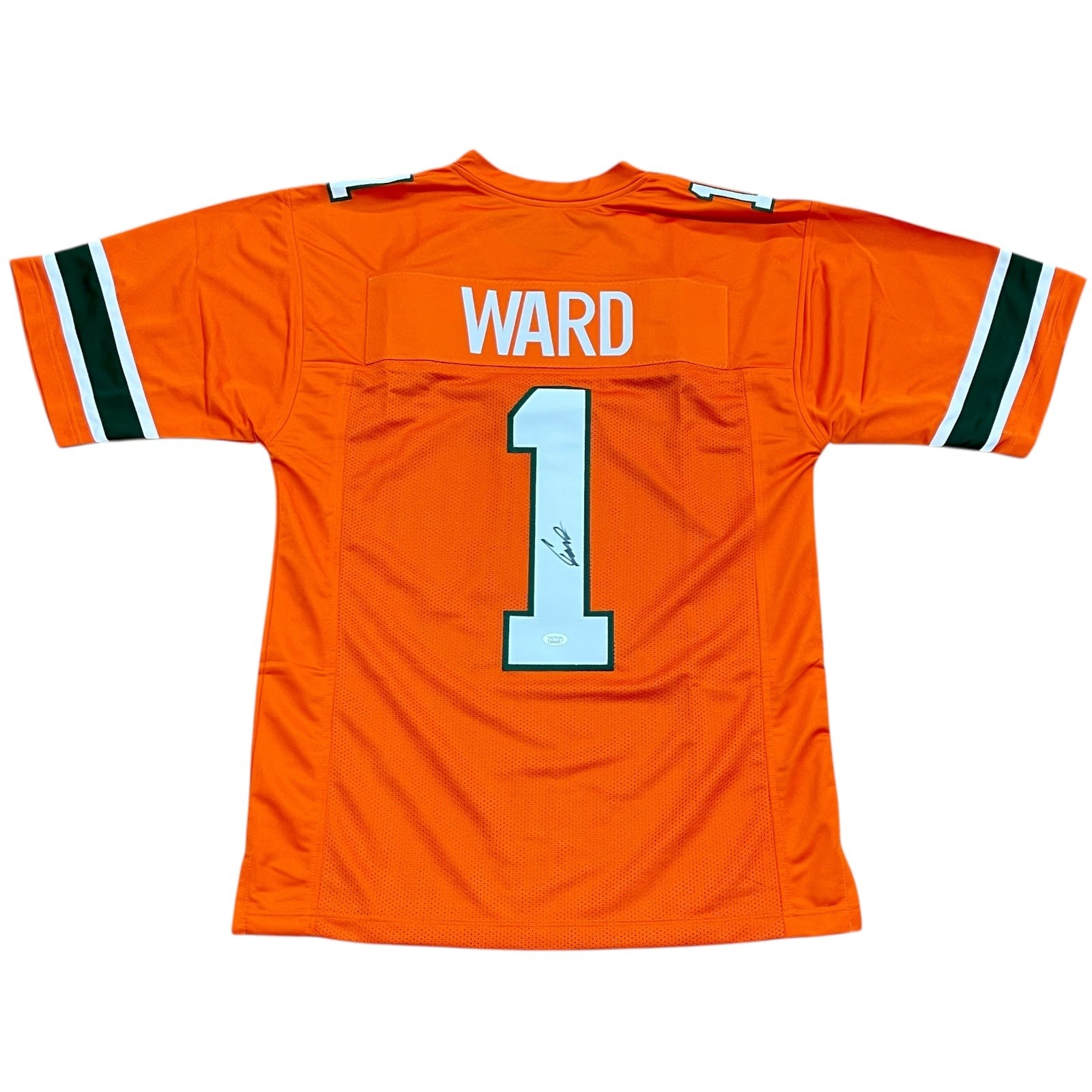 Cameron Cam Ward Autographed Miami (Orange #1) Custom Jersey - JSA Cameron Cam Ward Autographed Miami (Orange #1) Custom Jersey - JSA
