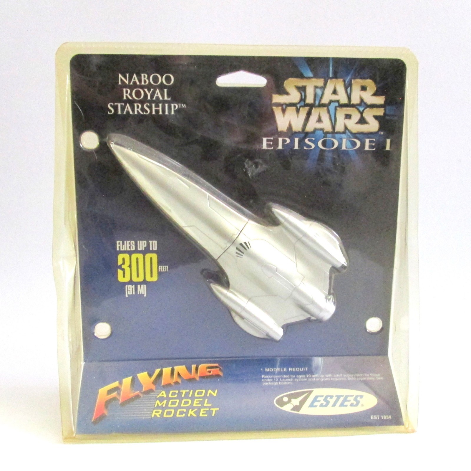 Estes Star Wars Episode 1 Naboo Royal Starship Flying Action Model Rocket 1999
