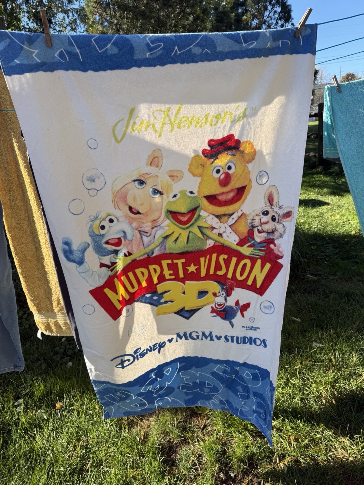 Vintage Disney Mgm Muppets 3d Towel