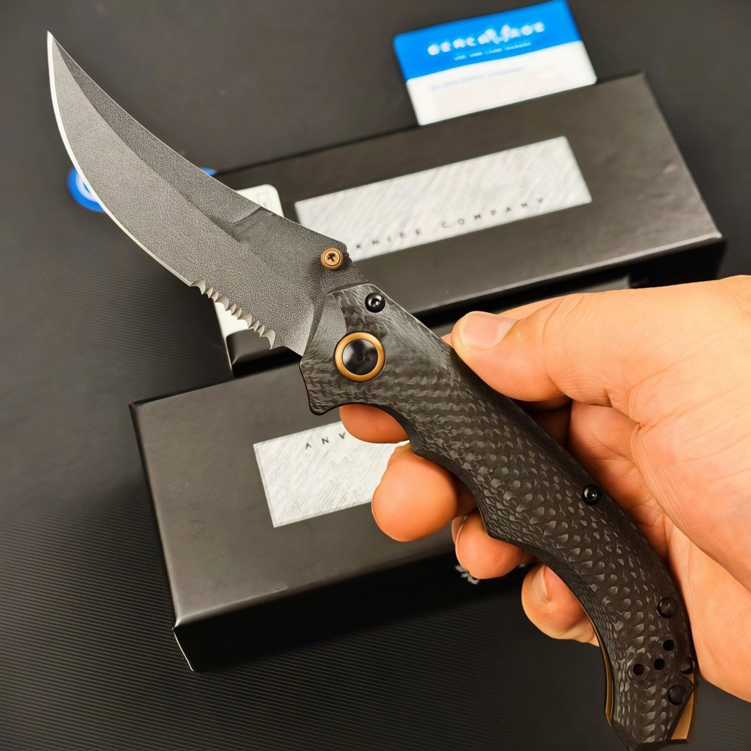Portable Outdoor Folding EDC Knife Carbon Fiber Handle Multi-use Pocket Tool