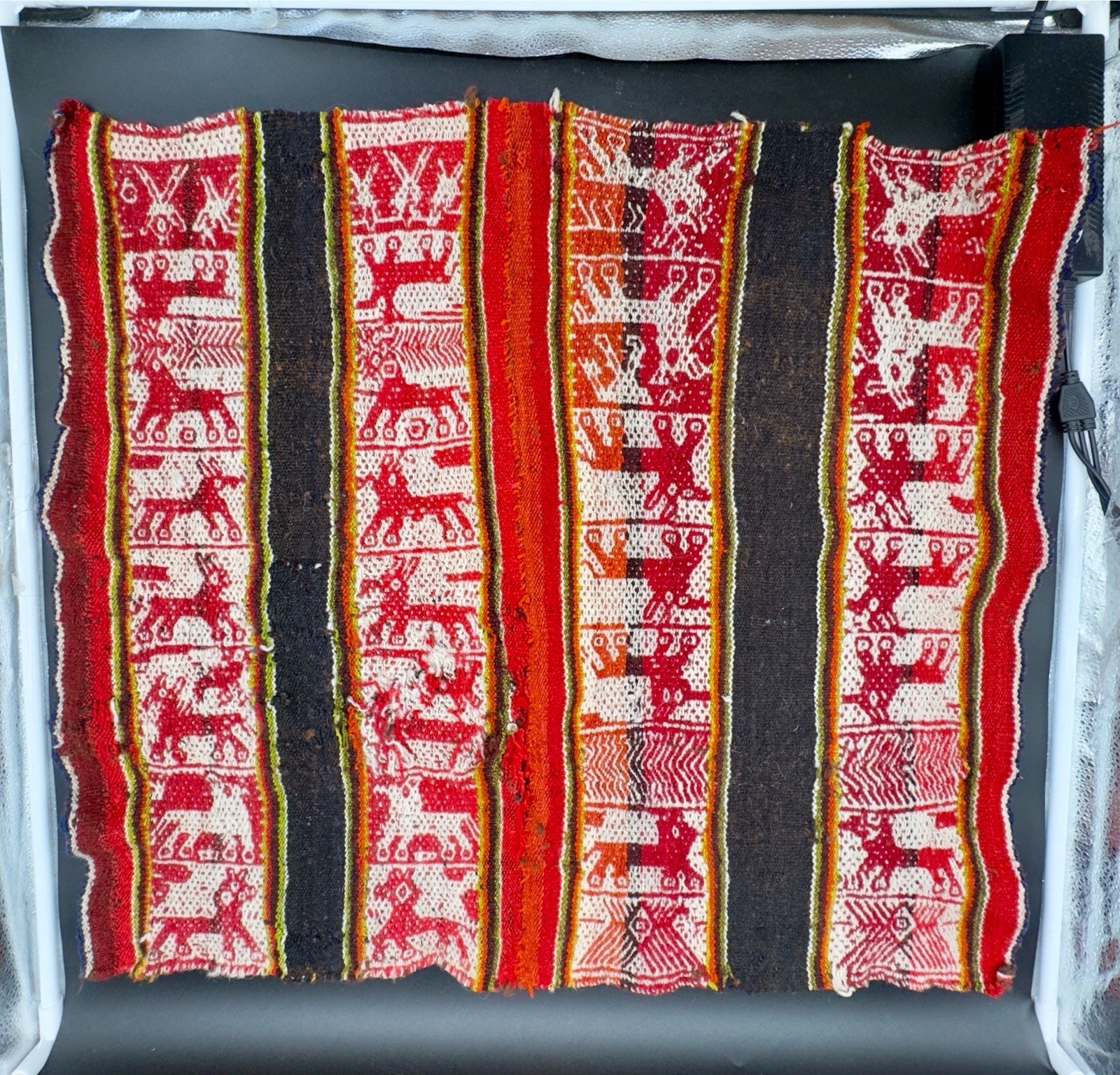 Antique Q’ero Mestana. Peruvian Aguayo Cloth.     Andean Woven Textile. 
