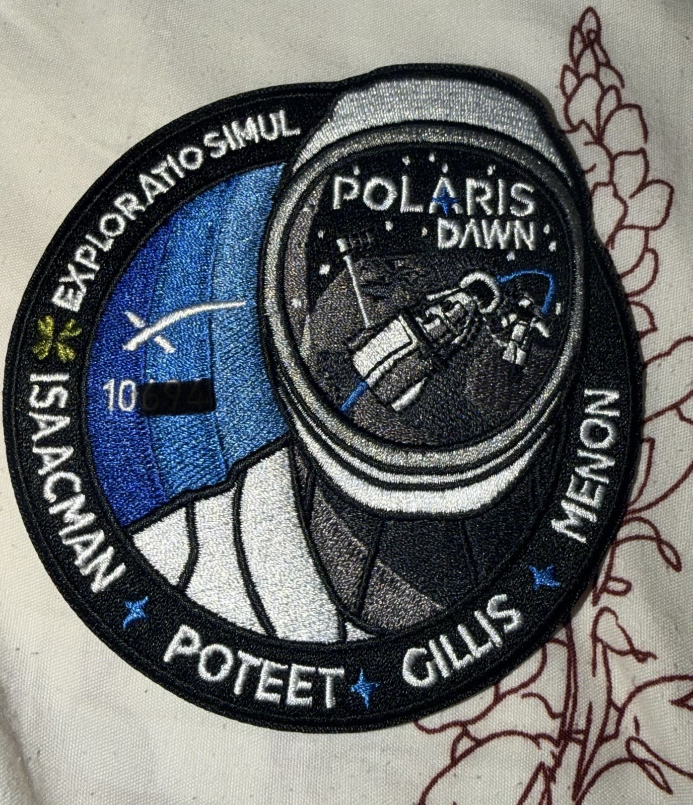 Authentic POLARIS DAWN -SPACEX FALCON-9-CREW DRAGON Mission EMPLOYEE PATCH