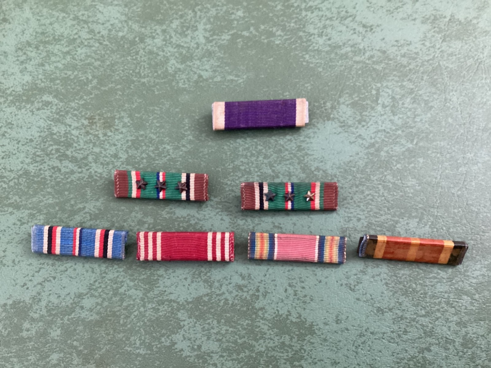 7-Vintage WWII USMC Marines Navy Pacific Theater Ribbon Bar Lot Stars 7-Vintage WWII USMC Marines Navy Pacific Theater Ribbon Bar Lot Stars