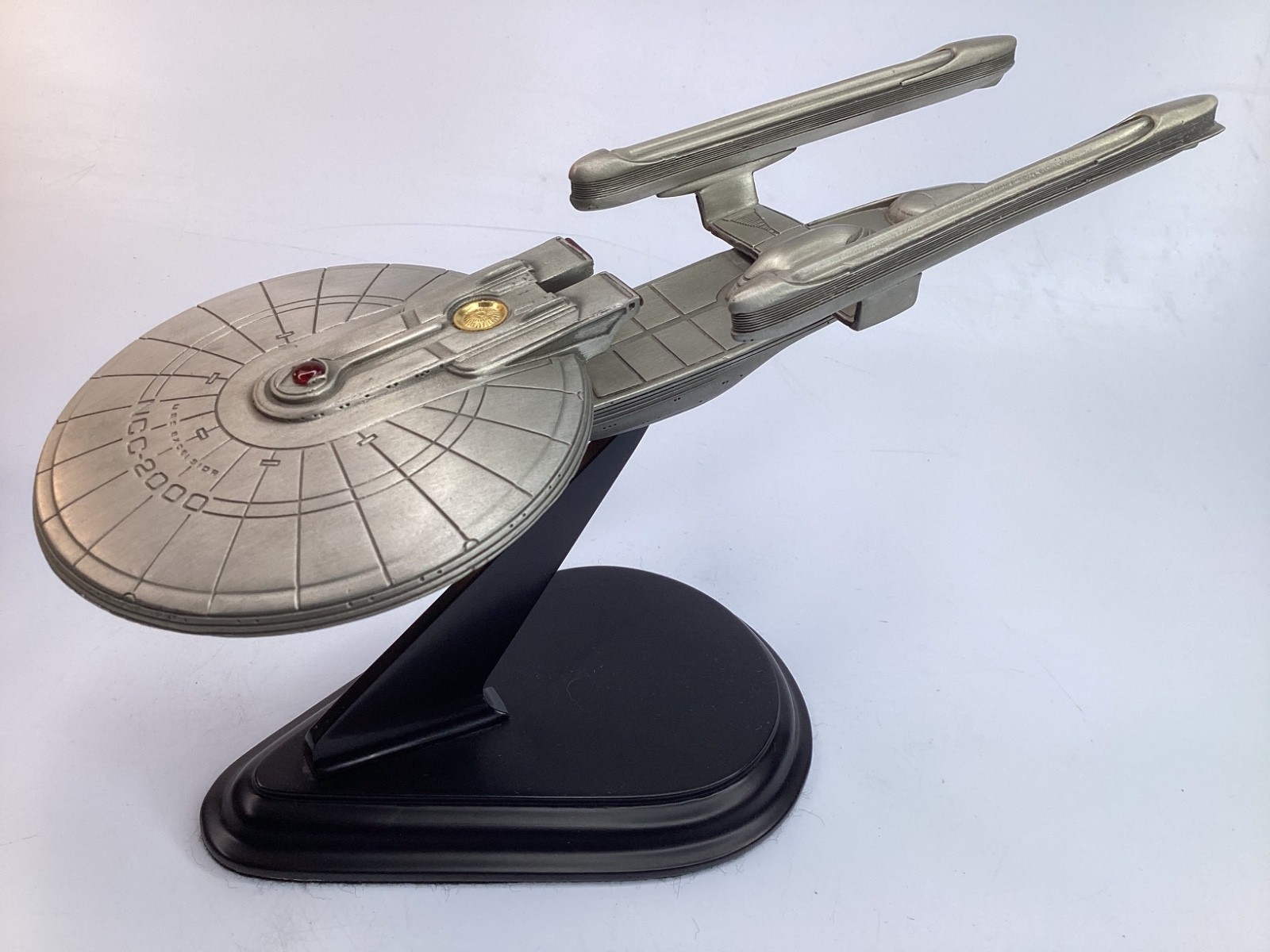 Franklin Mint Star Trek 1993 Pewter USS Excelsior NCC-2000 Starship PIN