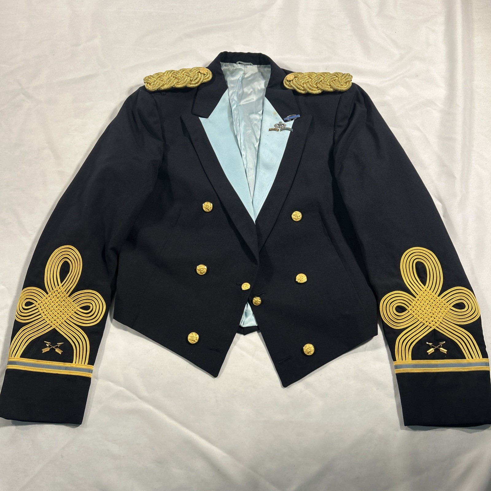 Vintage US Army Special Forces Blue Mess Dress Jacket Haas Tailored Ranger CIB Vintage US Army Special Forces Blue Mess Dress Jacket Haas Tailored Ranger CIB