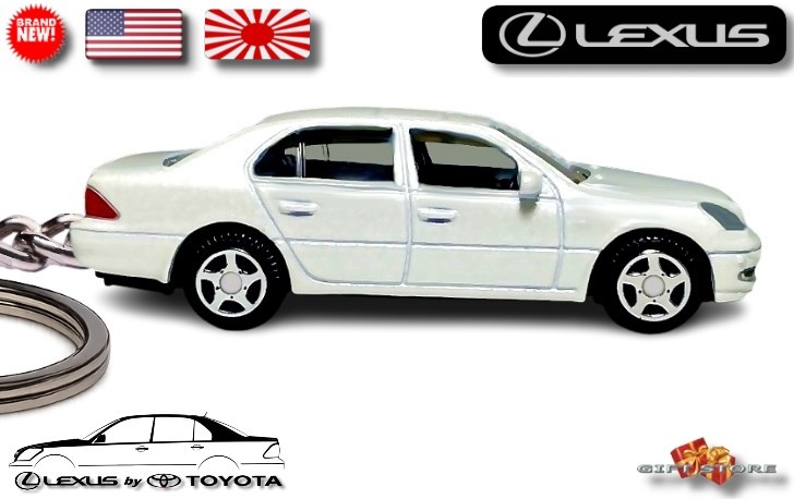 🎁🚦🆕 ULTRA RARE KEY CHAIN WHITE LEXUS LS 430/TOYOTA CELSIOR V8 💕NICE GIFT💕🎁