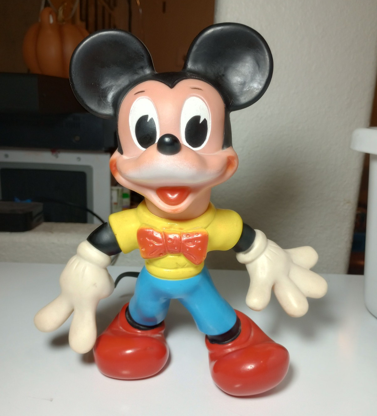 Vintage Rare Mickey Mouse rubber squeak toy Walt Disney Productions 11\