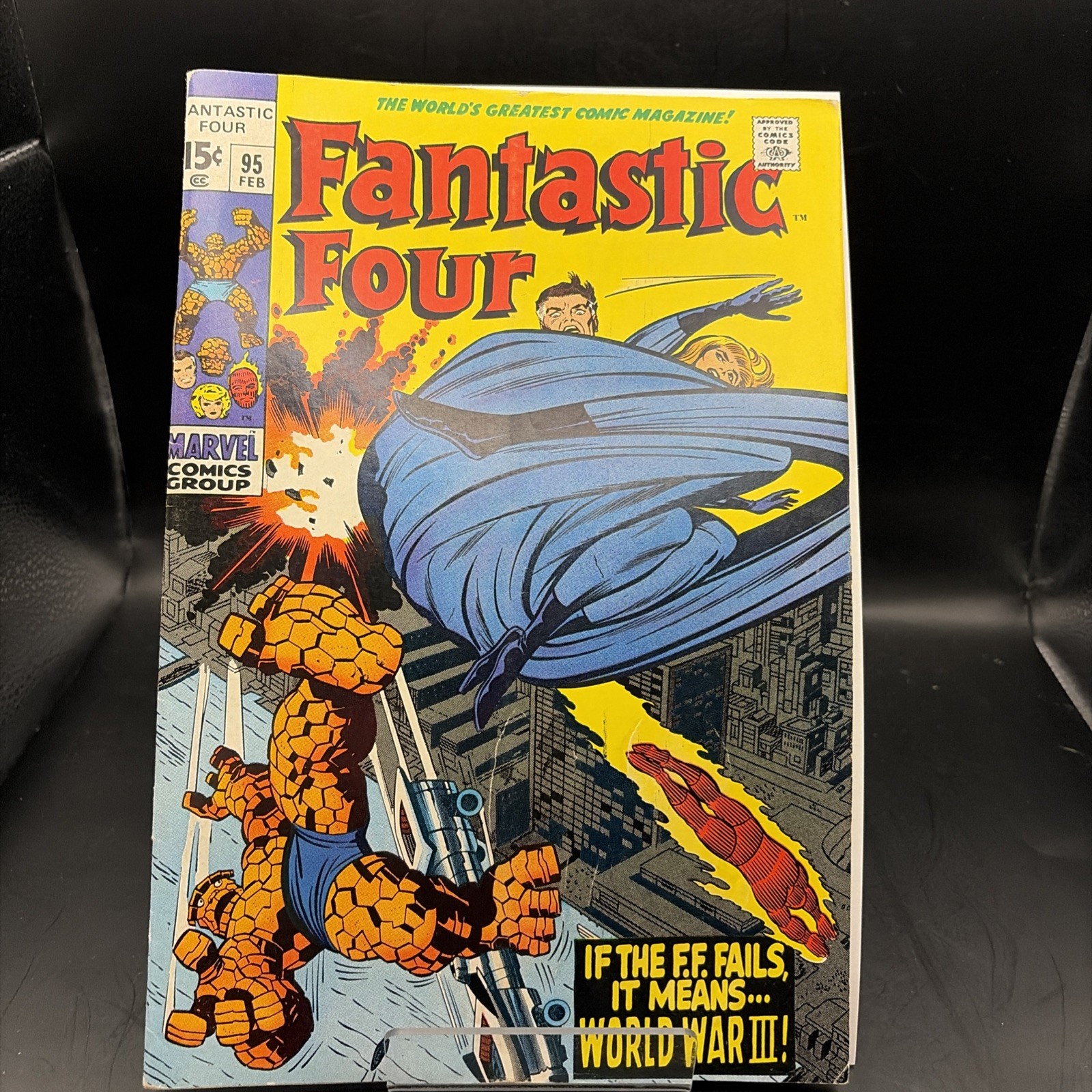 Fantastic Four #95 F/F+ (1970) 1st app Monocle Jack Kirby silver age Marvel