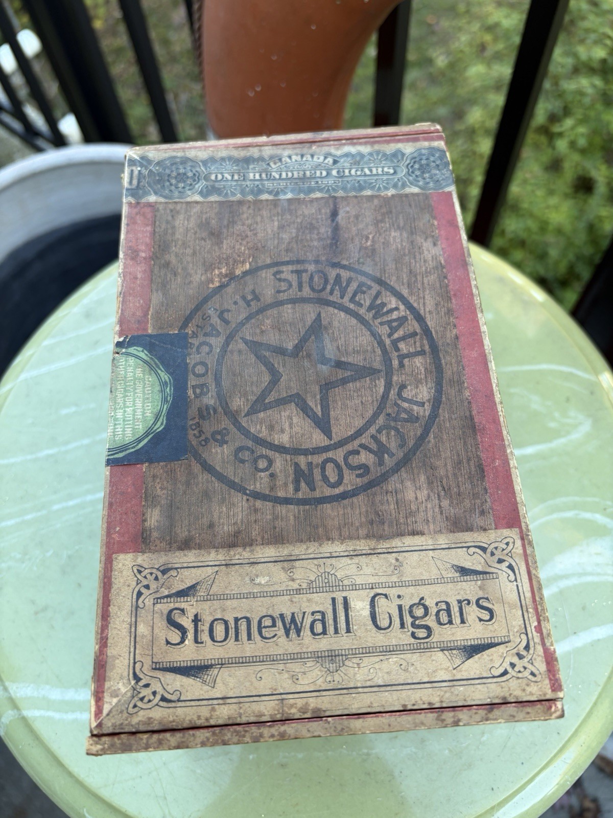  EARLY 1900’S STONEWALL JACKSON CIGAR BOX (EMPTY)