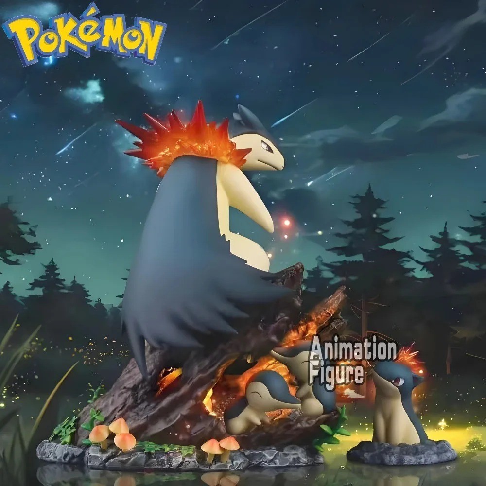 Pokemon Typhlosion Anime Figure PVC Model Collectible Desk Toy Gift for Kids