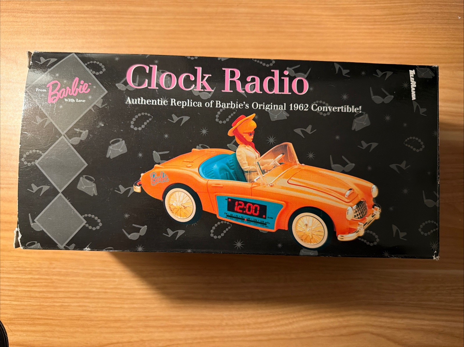 Vtg 1996 Barbie AM FM Clock Radio Alarm 1962 Austin Healey Convertible Open Box Vtg 1996 Barbie AM FM Clock Radio Alarm 1962 Austin Healey Convertible Open Box