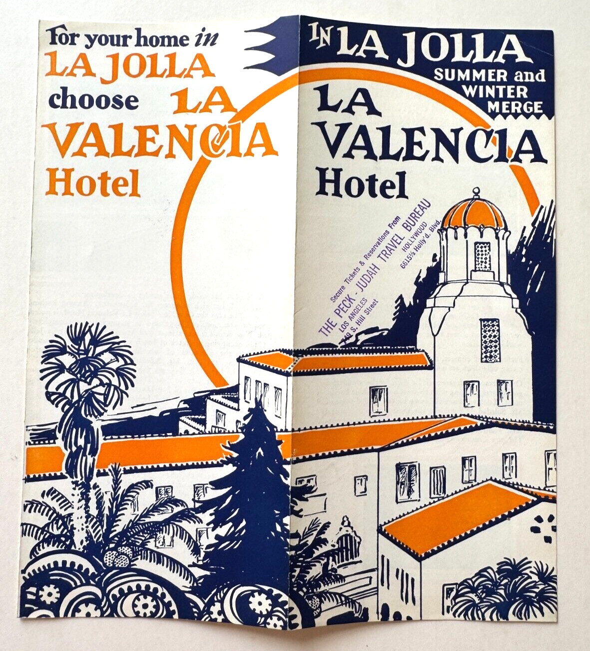 1920-30\'s La Valencia Hotel La Jolla San Diego Travel Brochure
