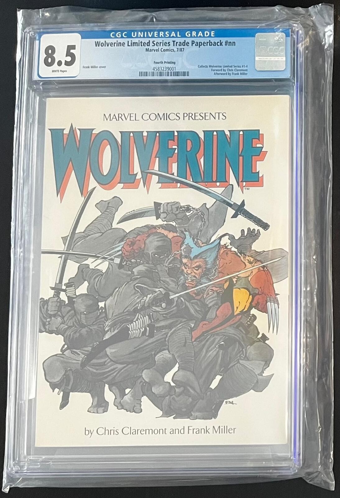 Wolverine Limited Series Trade Paperback CGC 8.5 1987 RARE 4th Print 1 IN WORLD