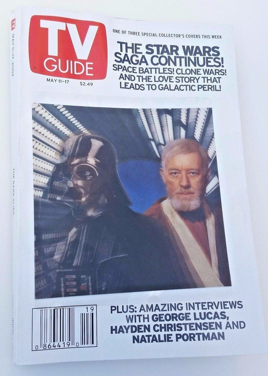 Star Wars Saga TV Guide Magazine May 11, 2002   Collectible Darth Vader Cover