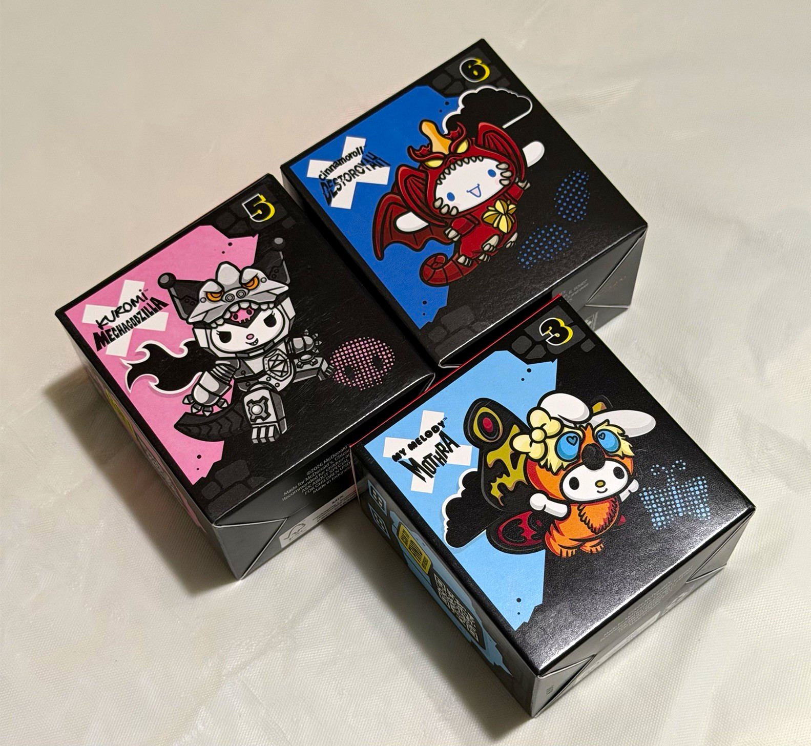 Set of McDonald’s Hello Kitty #3 #5 #6 Kuromi Cinnamoroll My Melody 