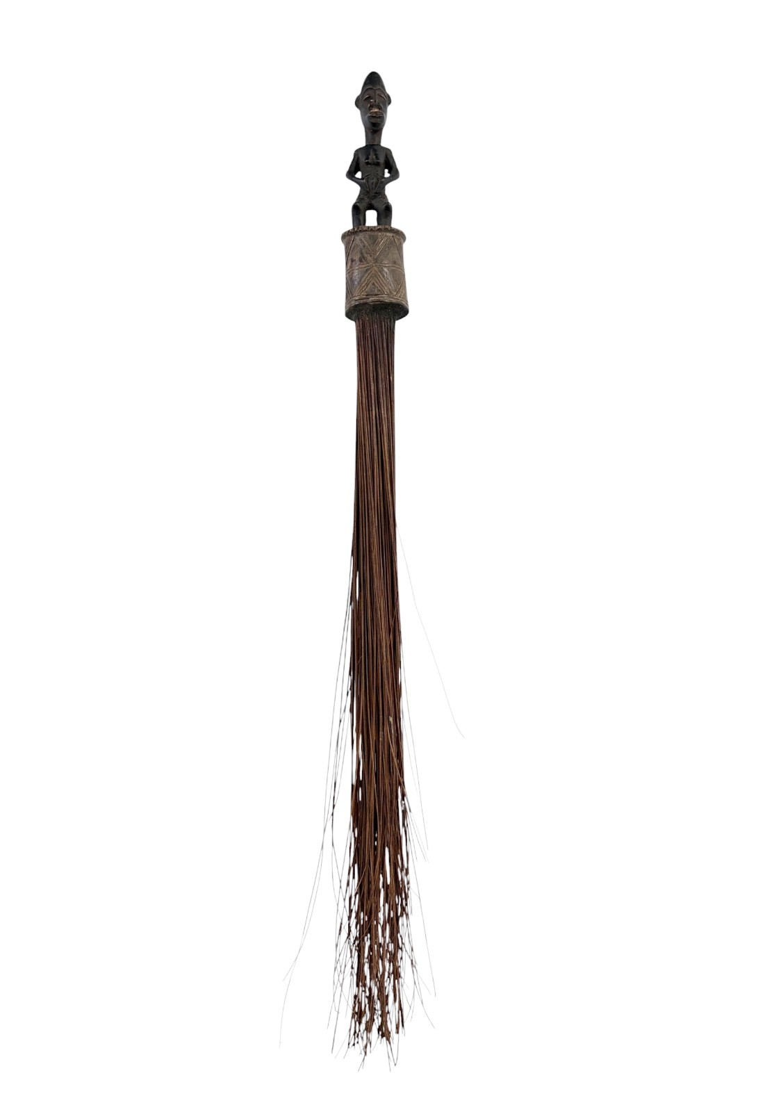 #6604 Vintage African Baule Maternity Broom With Female Figure 29 #6604 Vintage African Baule Maternity Broom With Female Figure 29