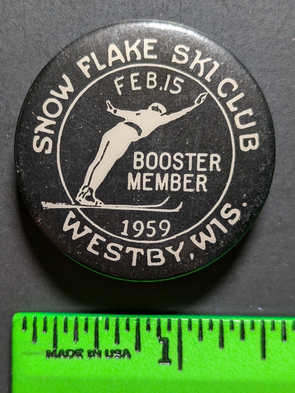 Vintage 1959 Snow Flake Ski Club Westby Wisconsin Pinback Pin Vintage 1959 Snow Flake Ski Club Westby Wisconsin Pinback Pin