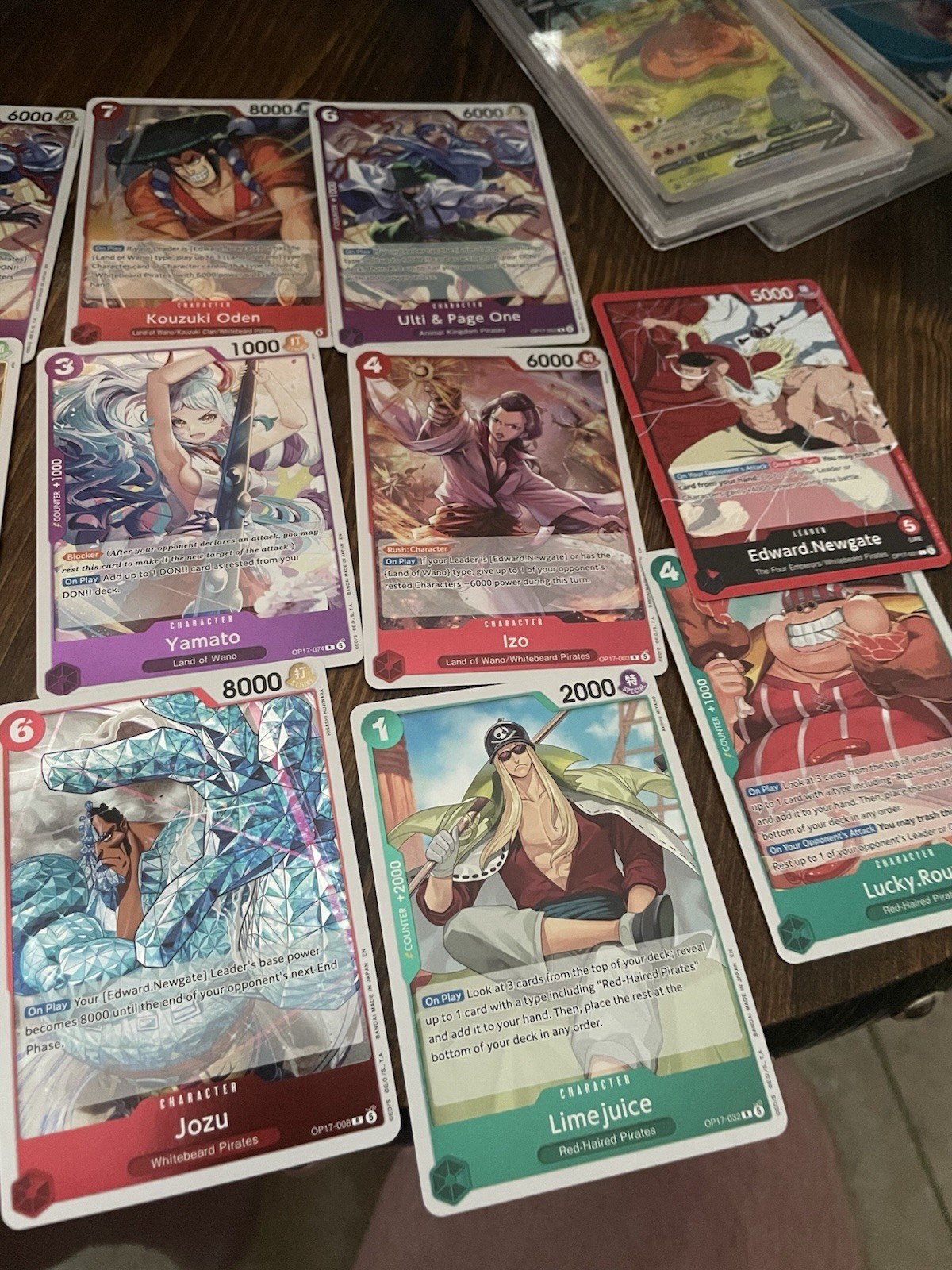 2026 One Piece OP17 bulk lot qty25 27 new pulls deom box. Luffy, Shanks, Yamato,