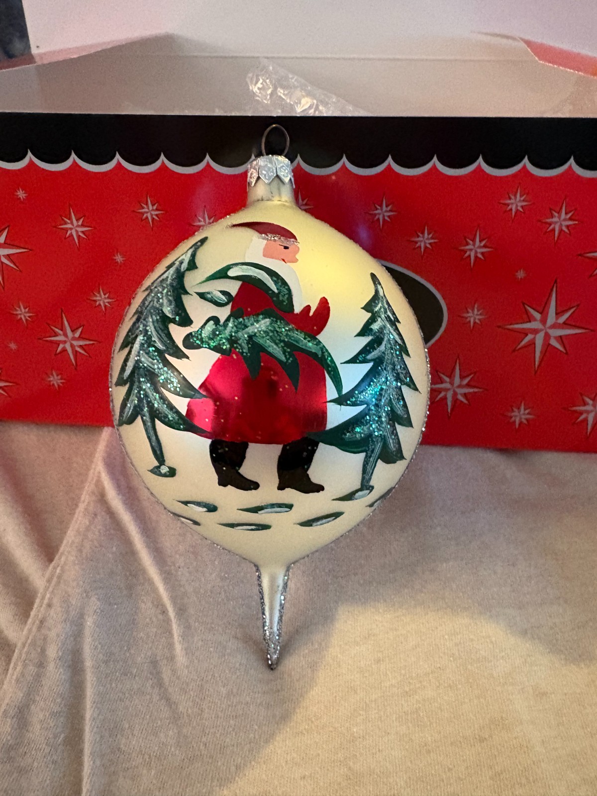 Christopher Radko Ornament Two sided Santa Ball Tree.....must See Rare