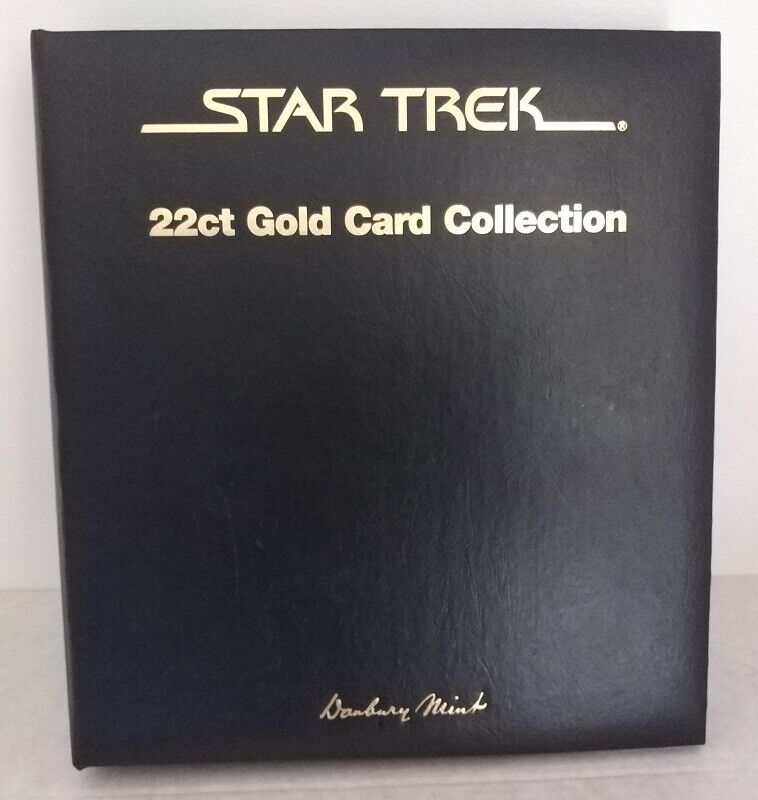 DANBURY MINT STAR TREK 22ct GOLD CARD COLLECTION FULL SET OF 48 WITH CoA