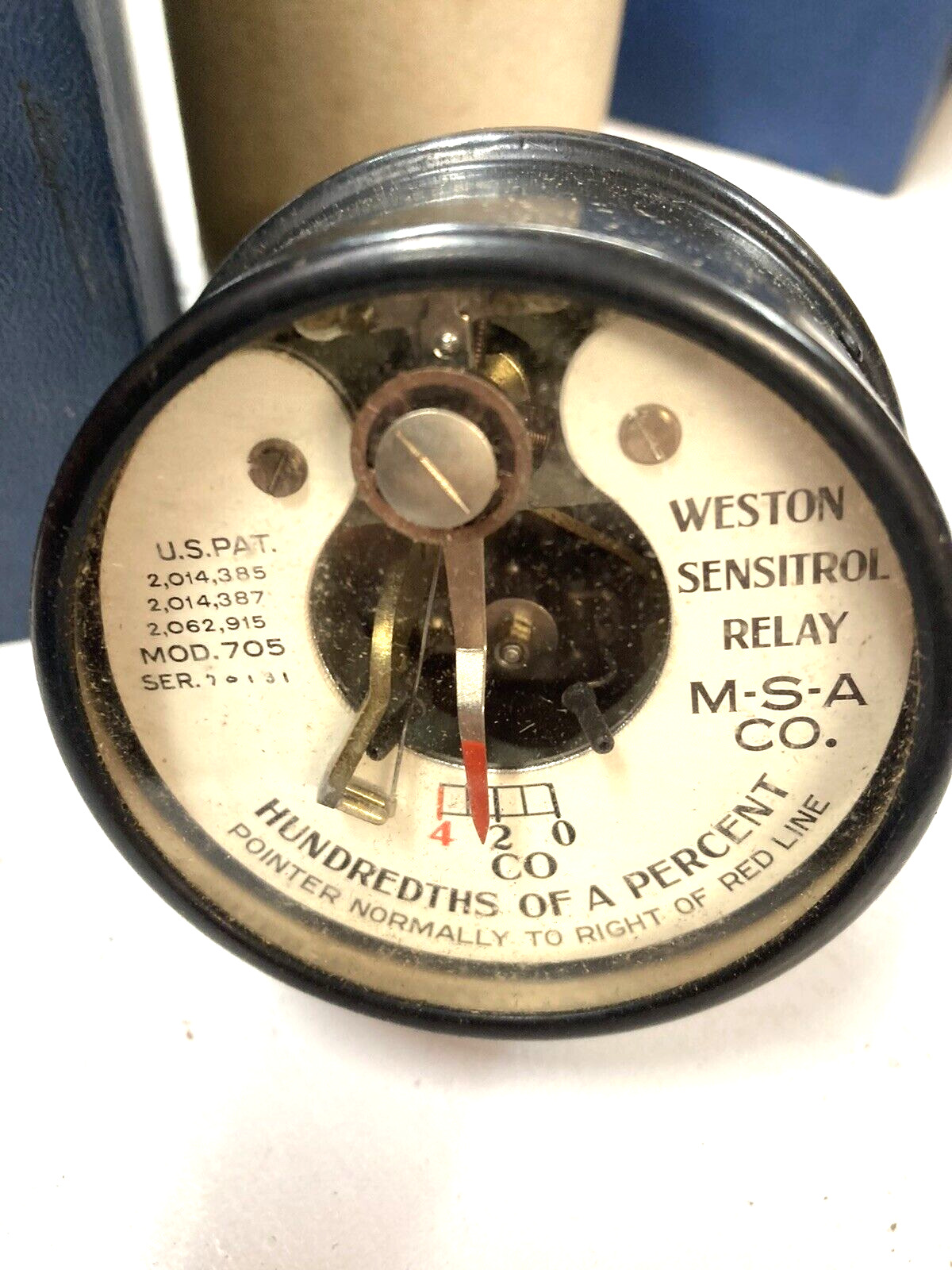 Vintage WESTON SENSITROL RELAY Model 705 Panel Meter W/ BOX M-S-A CO.