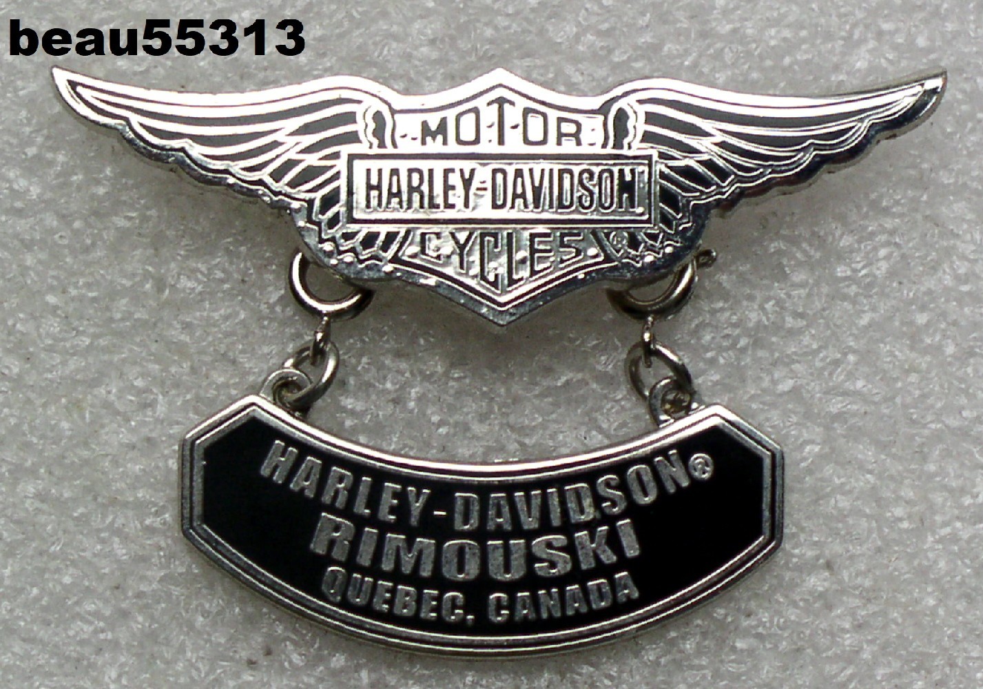⭐RIMOUSKI QUEBEC CANADA HARLEY DAVIDSON DEALER  JACKET PIN