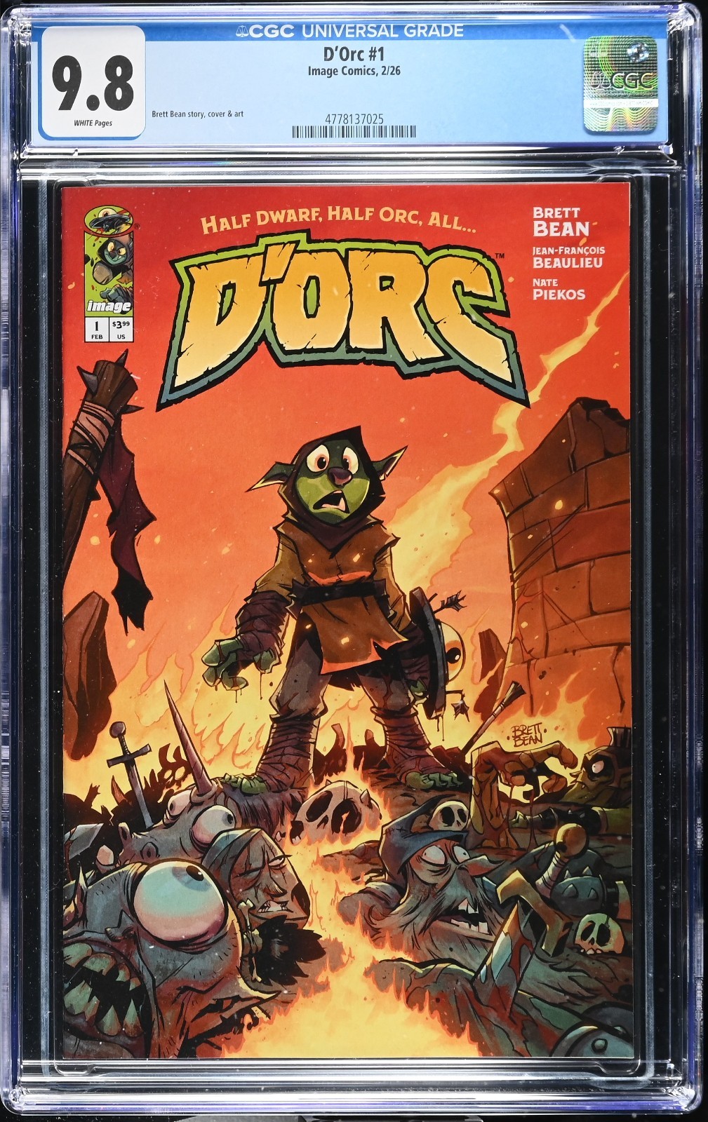 D’orc Dorc #1 Cover A Brett Bean First Print CGC 9.8 Image Comics 2026 OPTIONED