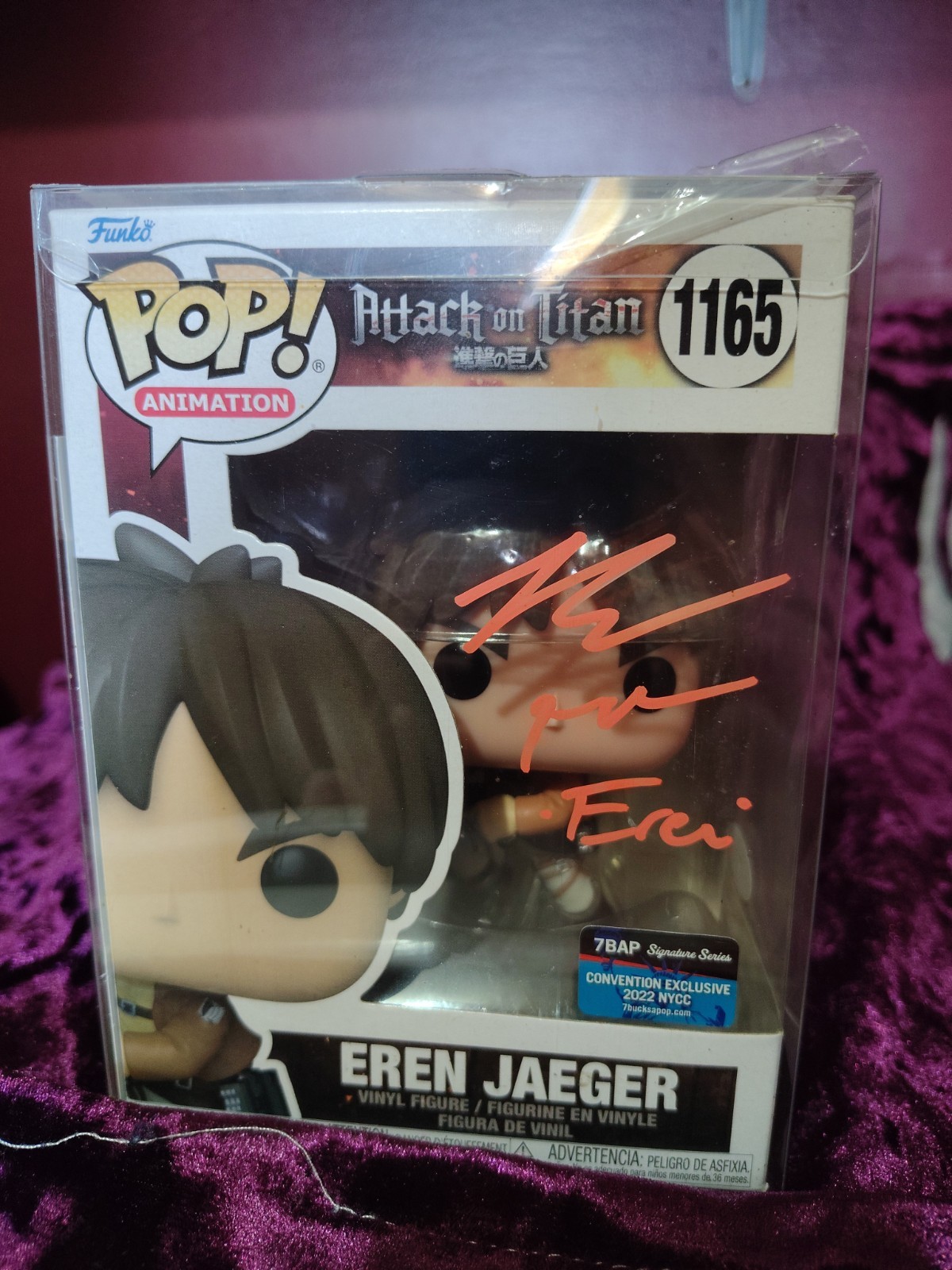 Funko Anime Attack On Titan Eren Yaeger 1165 Signed Autographed Bryce Papenbrook