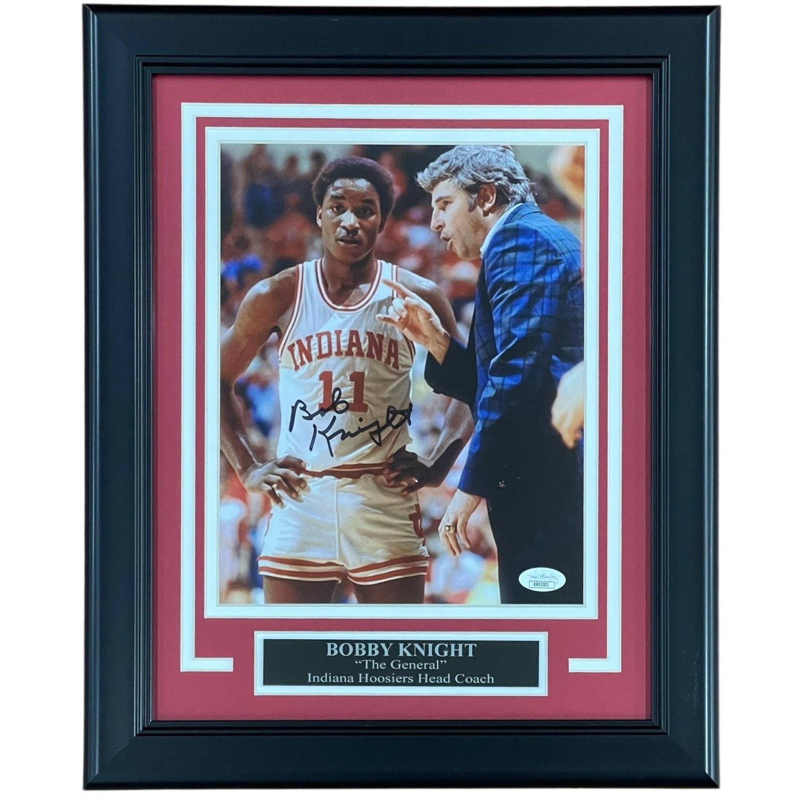 Bobby Knight Autographed Indiana Hoosiers (with Isiah Thomas) Deluxe Framed 8x10