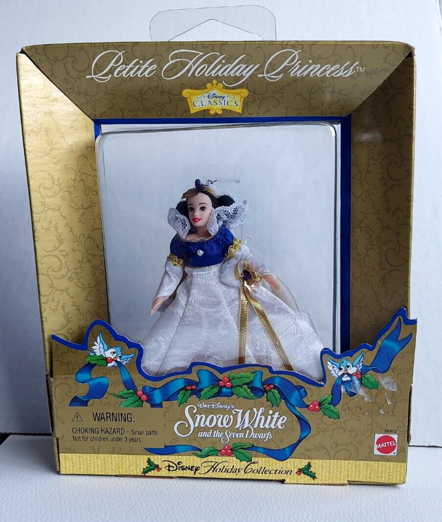 VINTAGE 1998 NOB Snow White Petite Holiday Princess Disney Mattel ornament