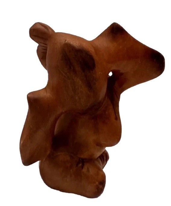 Fun Vintage hand carved wood animal creature? Figurine