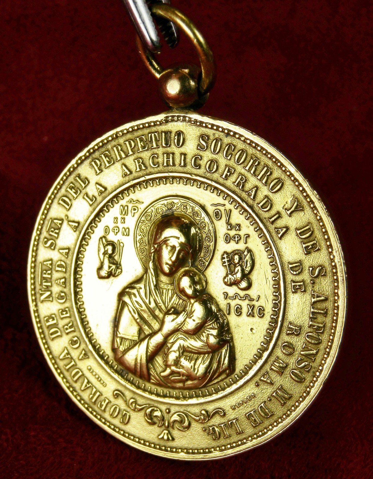 O.L. of Perpetual Help Redemptorists St. Alphonsus Liguori Signed Kessing Medal