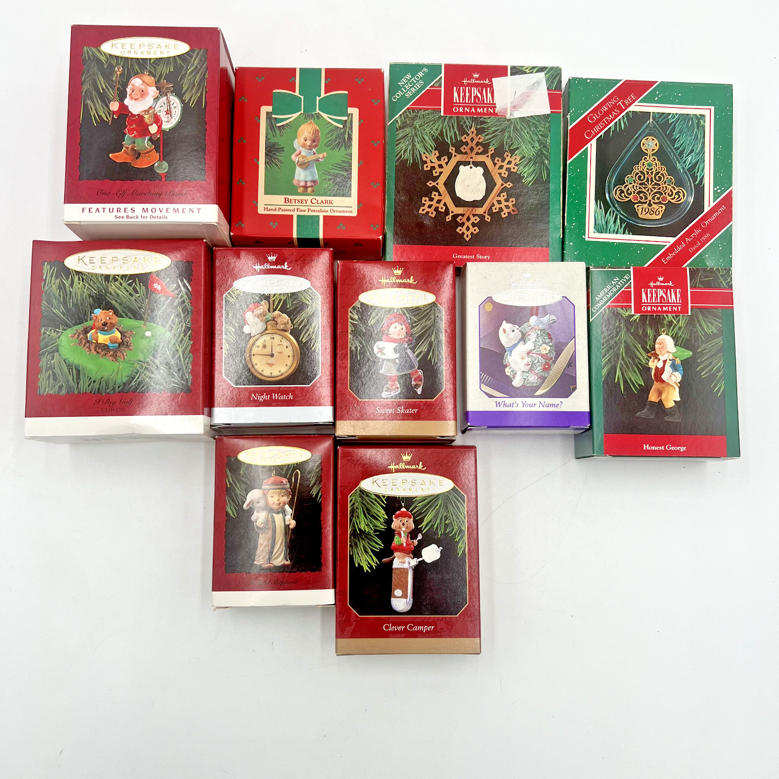 Hallmark Keepsake Ornaments Christmas Lot Of 11 Vintage 1986 - 1999
