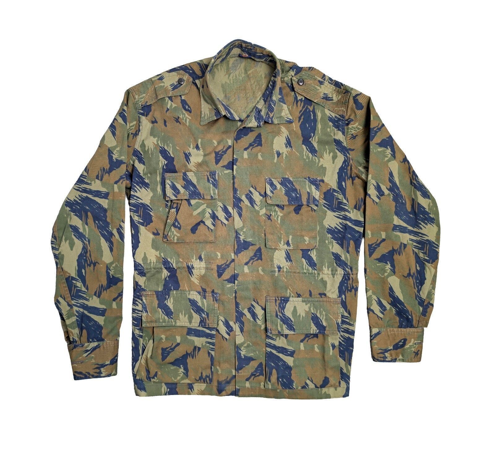 Vintage Brazilian Air Force Blue Lizard Camo Jacket - Medium