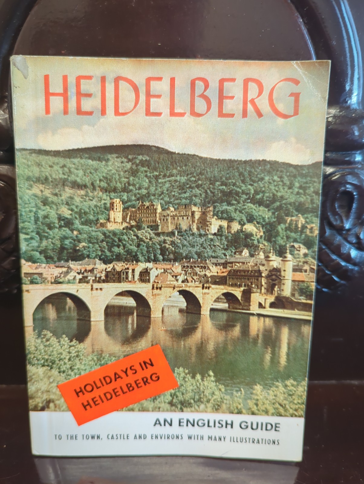 c1950s Holidays Heidelberg Germany English Guide Book Map Castle Travel Vtg 9P