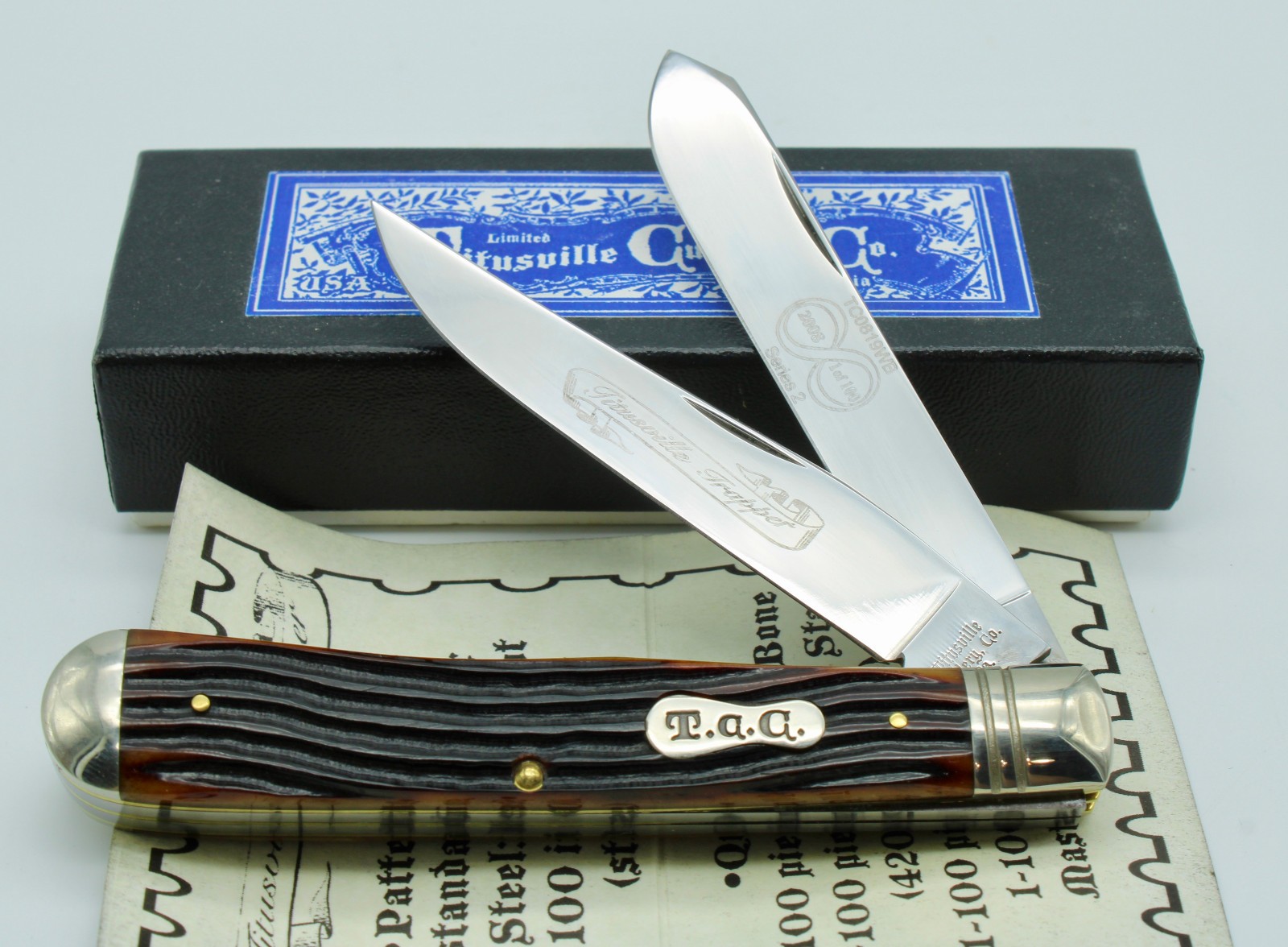 2008 TITUSVILLE CUTLERY Pecan Winterbottom Trapper /100 TC0819 QUEEN DANIELS SFO