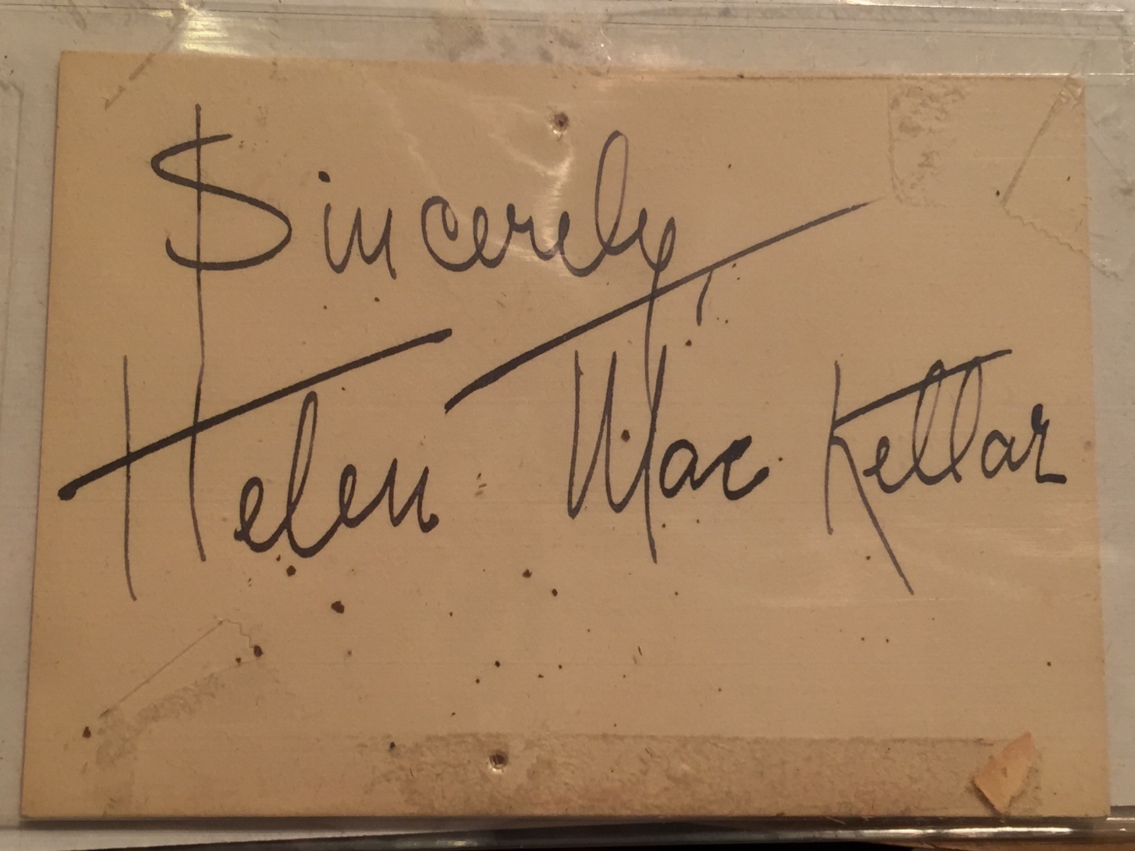Helen MacKellar Signed Card 1930’s 1940’s Movie Star RARE Helen MacKellar Signed Card 1930’s 1940’s Movie Star RARE