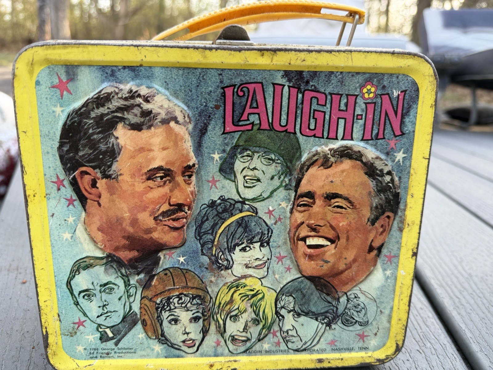 Vintage 1968 Laugh-In Metal Lunch Box by Alladdin Goldie Hawn No Thermos